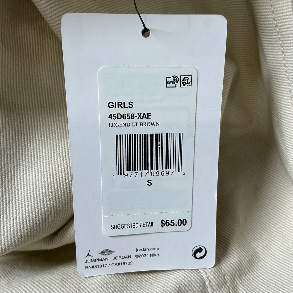 Jordan Big Kids Essential Overall Dress Girls Size S 8-10 Beige NWT - Picture 7 of 7